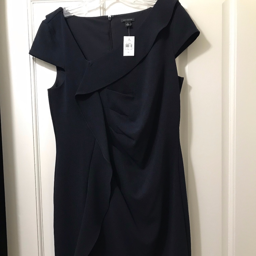 Ann Taylor Ruffled Sheath Dress